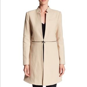 Bcbg Maxazria arelia zip detail long blazer